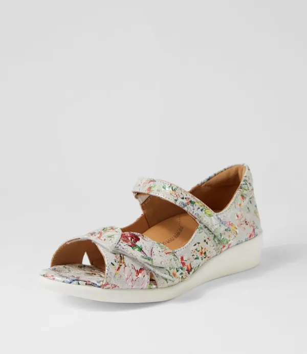 Women ZIERA Disco W Wild Flower Leather Sandals