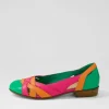 Women DJANGO & JULIETTE Doddo Bright Emerald Orange Multi Ballet Flats