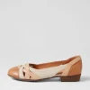 Women DJANGO & JULIETTE Doddo Dark Tan Camel Multi Ballet Flats