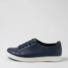 Women ZIERA Doha Xf Navy White Leather Sneakers