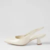 Women DJANGO & JULIETTE Domina Ivory Patent Leather Heels