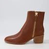 Women DJANGO & JULIETTE Dorete Tan Natural Heel Leather Ankle Boots