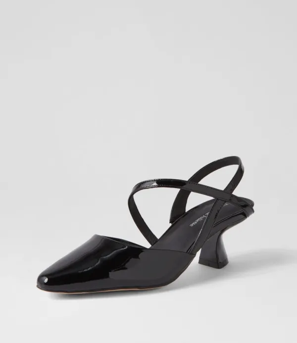 Women DJANGO & JULIETTE Dovie Black Patent Leather Heels