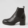 Women DJANGO & JULIETTE Dunkan Black Suede Chelsea Boots