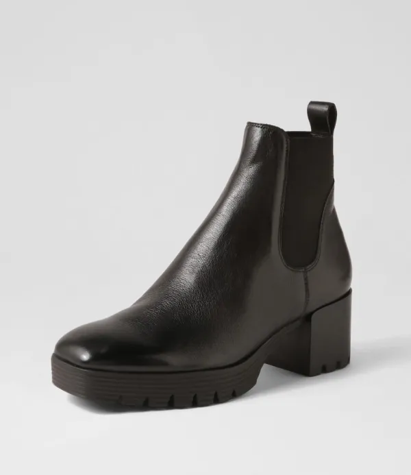 Women DJANGO & JULIETTE Dunkan Black Suede Chelsea Boots