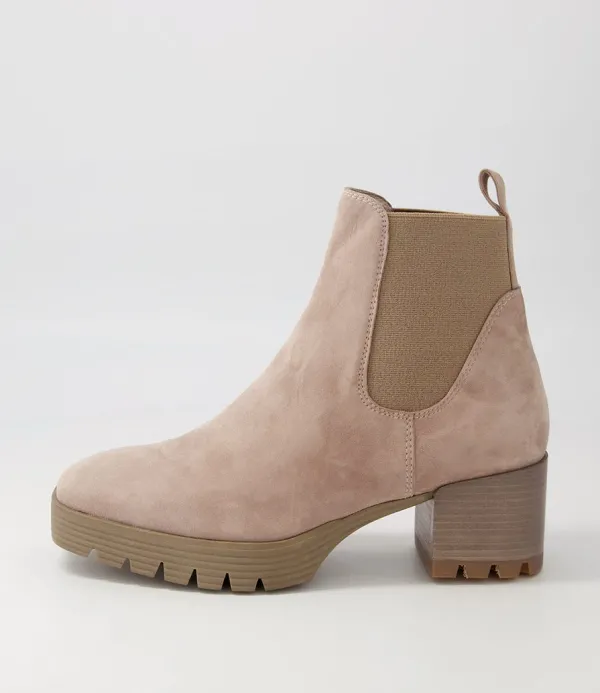Women DJANGO & JULIETTE Dunkan Mushroom Suede Chelsea Boots