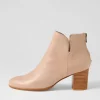 Women DJANGO & JULIETTE Duriel Cafe Natural Heel Leather Ankle Boots
