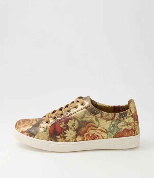 Women DJANGO & JULIETTE Durst Vintage Metal Floral Leather Sneakers