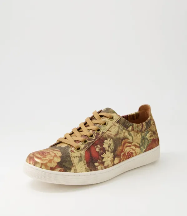 Women DJANGO & JULIETTE Durst Vintage Metal Floral Leather Sneakers