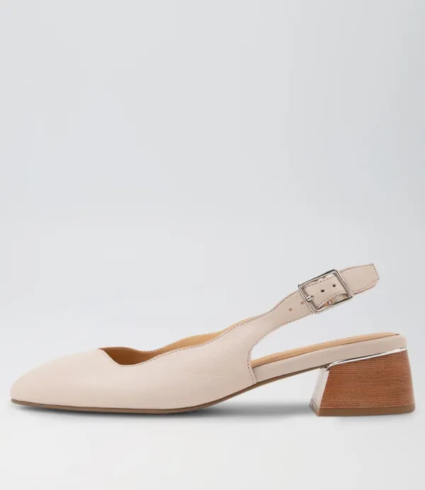 Women ZIERA Ebbiez W Nude Leather Heels