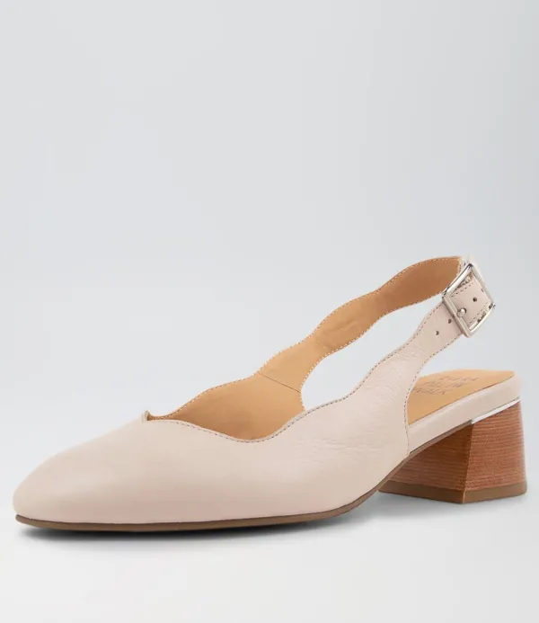 Women ZIERA Ebbiez W Nude Leather Heels