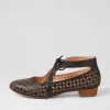 Women DJANGO & JULIETTE Eldon Black Tan Leather Lace Up Flats