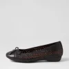 Women SUPERSOFT Eloiza Black Leather Ballet Flats