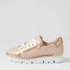 Women TOP END Elos Dusty Pink Pale Rose Gold Leather Sneakers