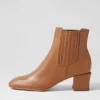 Women TOP END Elsea Tan Leather Chelsea Boots