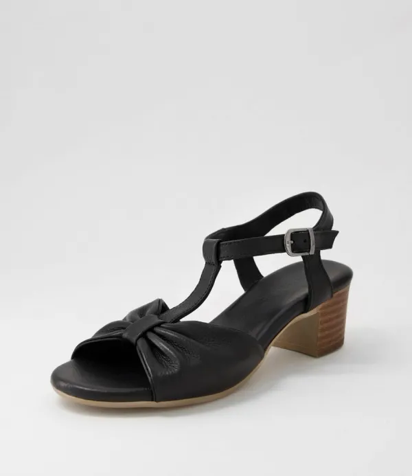 Women DIANA FERRARI Emin Black Leather Sandals