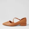 Women DJANGO & JULIETTE Endre Dark Tan Leather Mary Janes