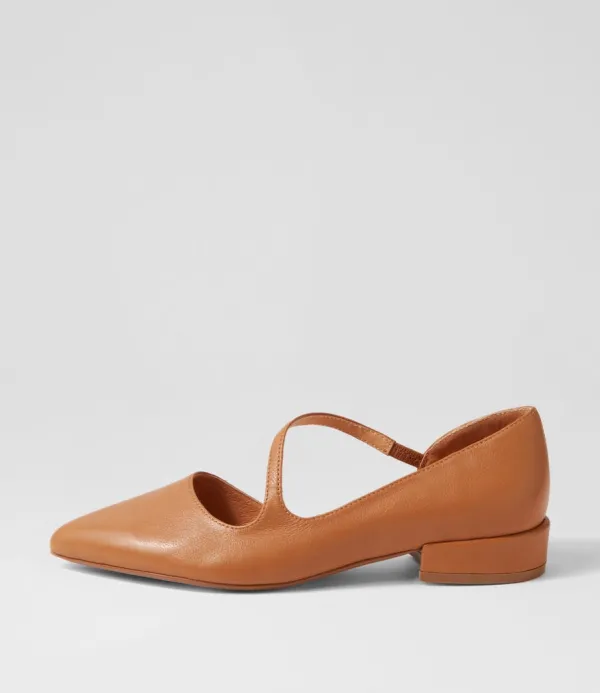 Women DJANGO & JULIETTE Endre Dark Tan Leather Mary Janes