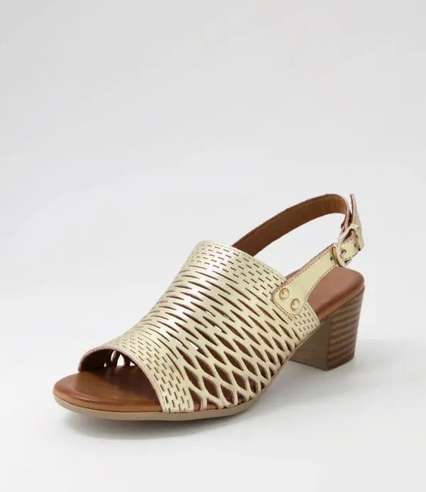 Women DIANA FERRARI Ennessa Pale Gold Leather Sandals
