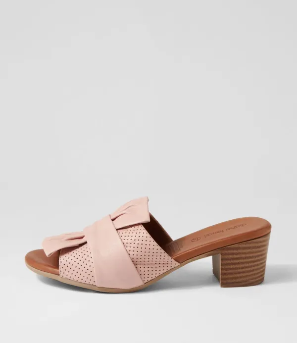 Women DIANA FERRARI Enom Blush Leather Sandals