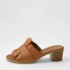 Women DIANA FERRARI Enom Tan Leather Sandals