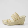 Women DJANGO & JULIETTE Enrica Gold Vinylite Sandals