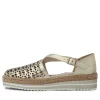 Women DJANGO & JULIETTE Erika Pale Gold Leather Espadrilles