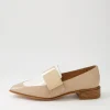 Women DJANGO & JULIETTE Ering Camel Ivory Gold Patent Leather Loafers