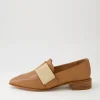 Women DJANGO & JULIETTE Ering Dark Tan Gold Leather Loafers