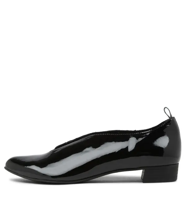 Women DJANGO & JULIETTE Esker Black Patent Leather Flat Shoes