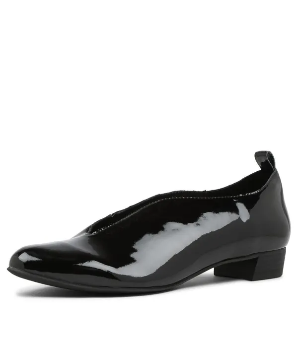 Women DJANGO & JULIETTE Esker Black Patent Leather Flat Shoes