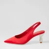 Women DJANGO & JULIETTE Espen Red Satin Heels