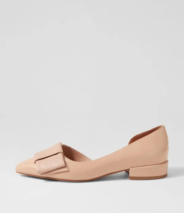 Women DJANGO & JULIETTE Etha Nude Patent Leather Flat Shoes