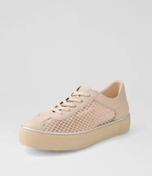 Women DJANGO & JULIETTE Fabia Nude Jewels Leather Sneakers