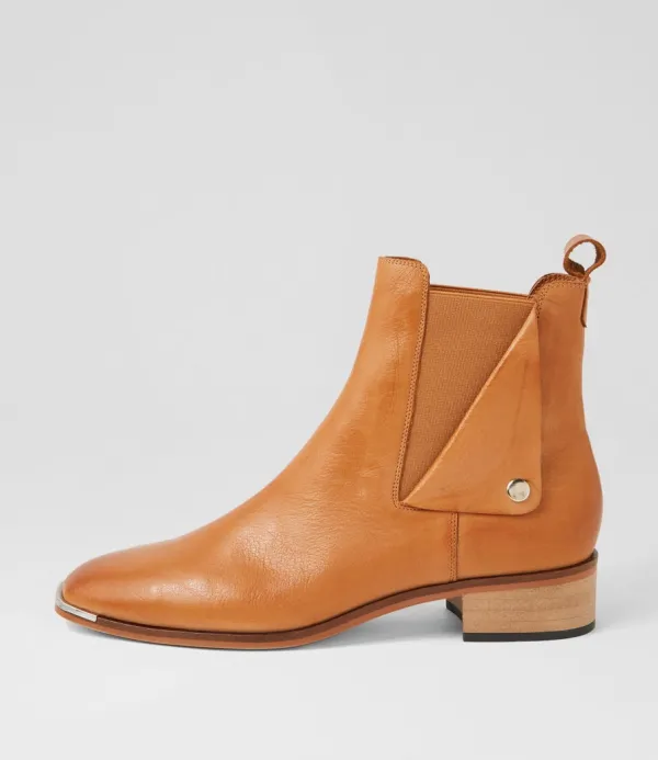 Women DJANGO & JULIETTE Fava New Tan Leather Ankle Boots