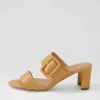 Women DIANA FERRARI Feebies Dark Tan Leather Sandals