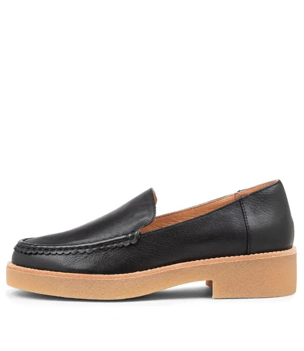 Women MOLLINI Feight Black Leather Loafers Nh
