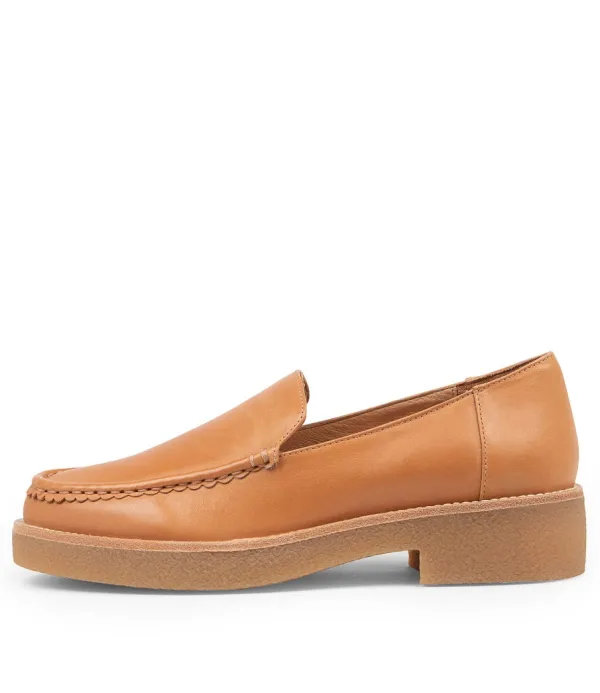 Women MOLLINI Feight Tan Leather Loafers