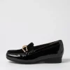 Women ZIERA Fena Xf Black Patent Suede Loafers