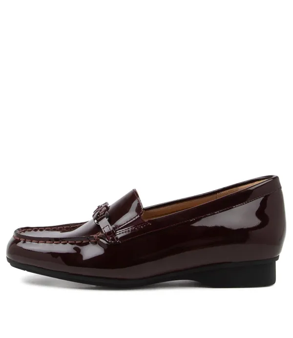 Women ZIERA Fenders Xf Bordeaux Patent Leather Loafer