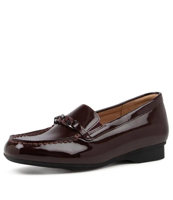 Women ZIERA Fenders Xf Bordeaux Patent Leather Loafer