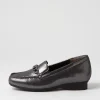 Women ZIERA Fenders Xf Pewter Powder Leather Loafers