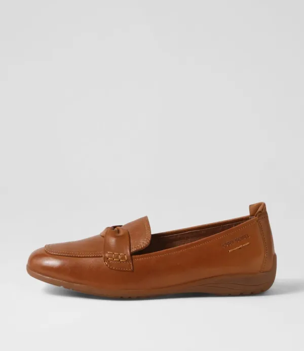 Women JOSEF SEIBEL Fenja 14 Camel Leather Loafers