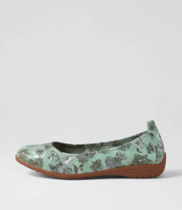 Women JOSEF SEIBEL Fenja 01 Mint Leather Ballet Flats