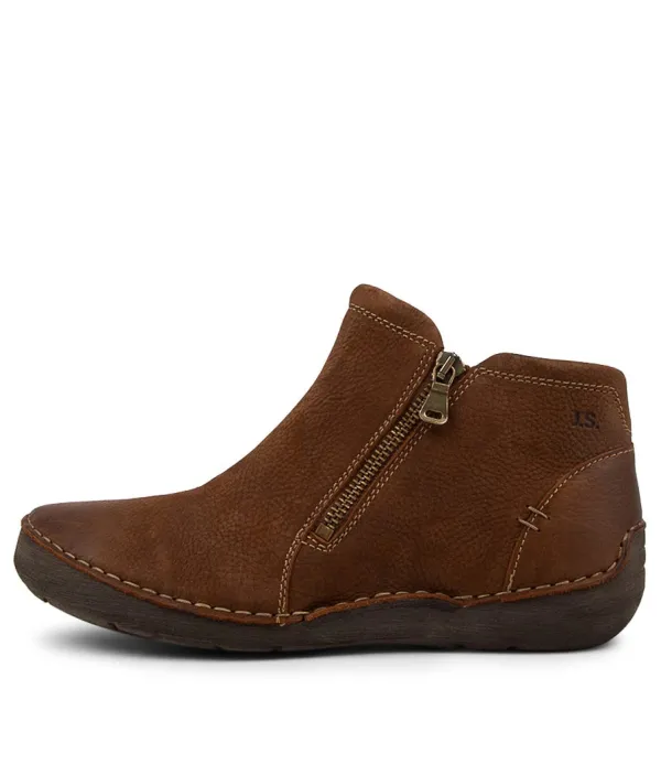 Women JOSEF SEIBEL Fergey 94 Castagne Leather Ankle Boots