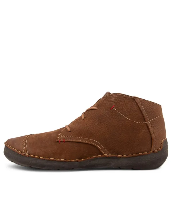 Women JOSEF SEIBEL Fergey 18 Castagne Leather Ankle Boots