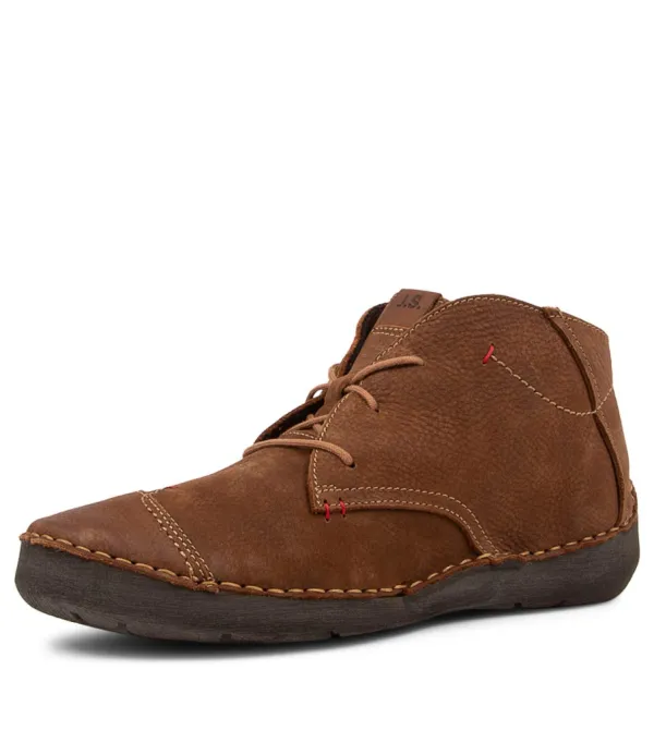 Women JOSEF SEIBEL Fergey 18 Castagne Leather Ankle Boots