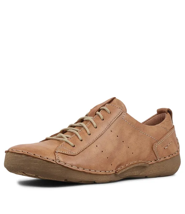 Women JOSEF SEIBEL Fergey 56 Cognac Leather Flat Shoes