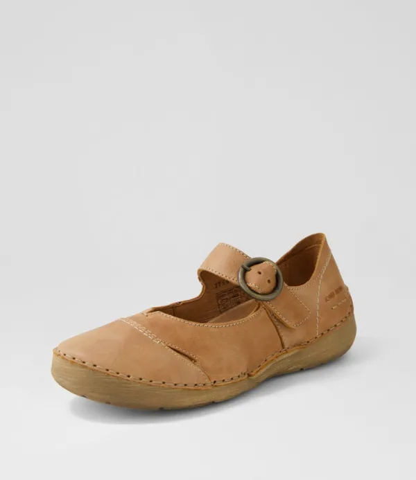 Women JOSEF SEIBEL Fergey 80 Cognac Leather Mary Janes