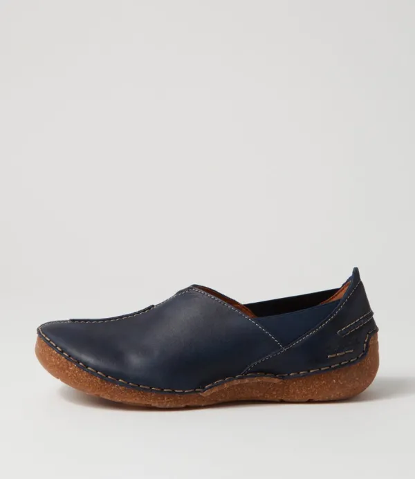 Women JOSEF SEIBEL Fergey 69 Ocean Leather Flat Shoes